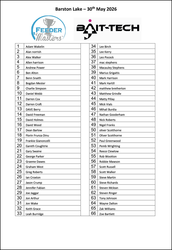 Q11 Barston 30th May 2026