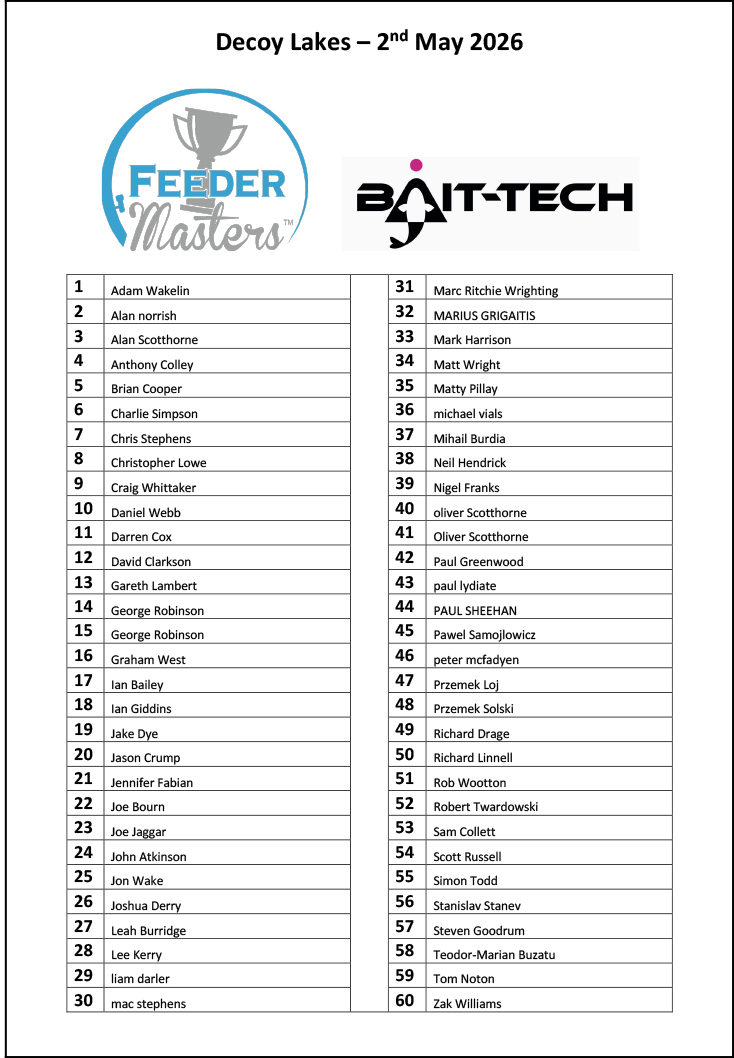 Q6 Decoy Lakes 2nd May 2026
